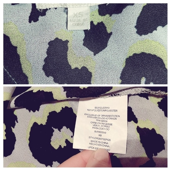 Gianni Bini hi low animal print tunic blouse xs - Picture 6 of 8